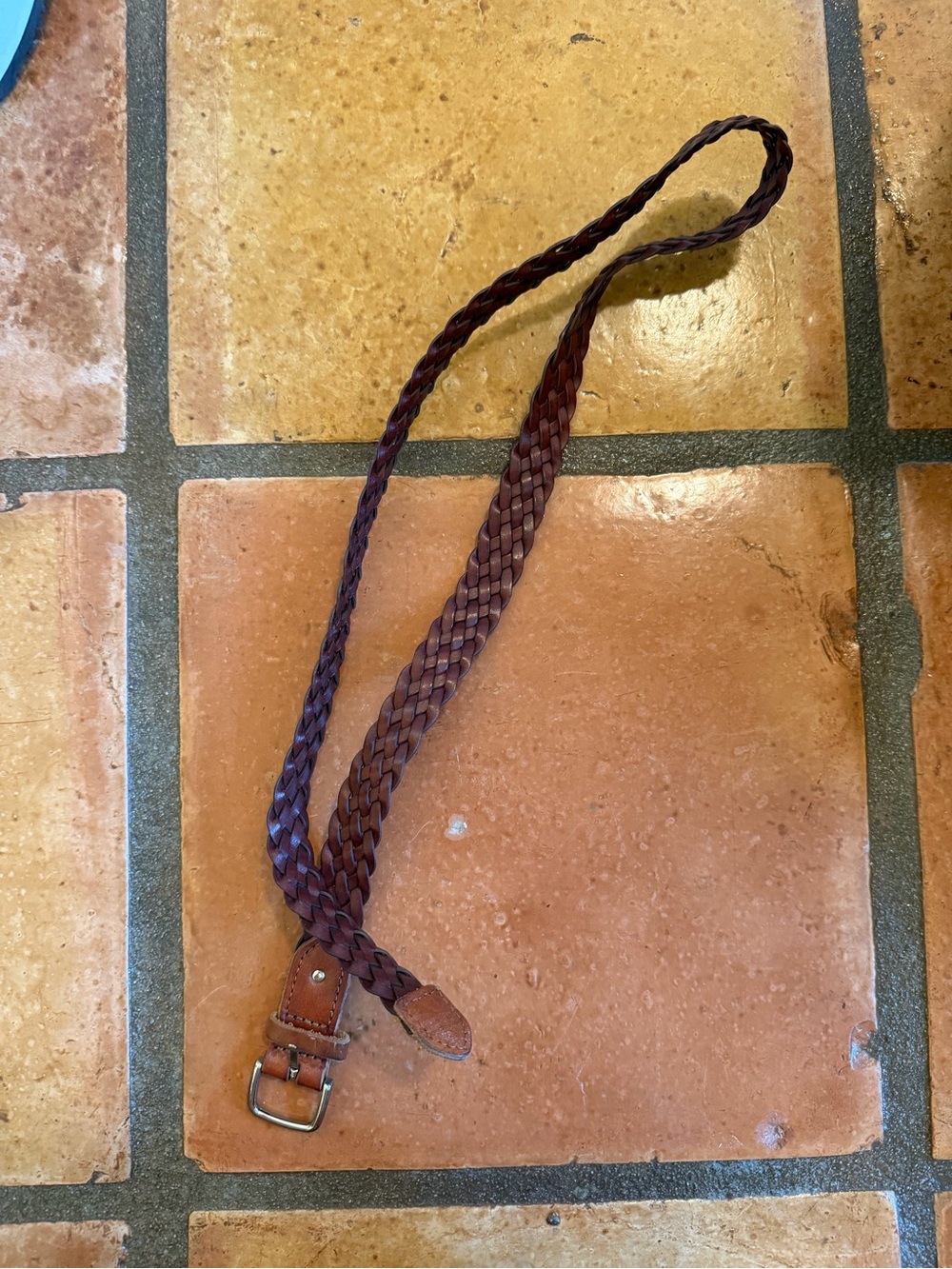 Braided Leather woman’s  Belt - Brown